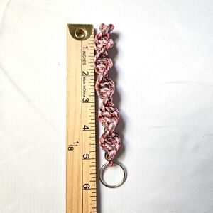 Handmade‎ Pink Camo Paracord Keychain